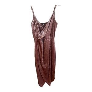 Pink Velvet Midi Dress